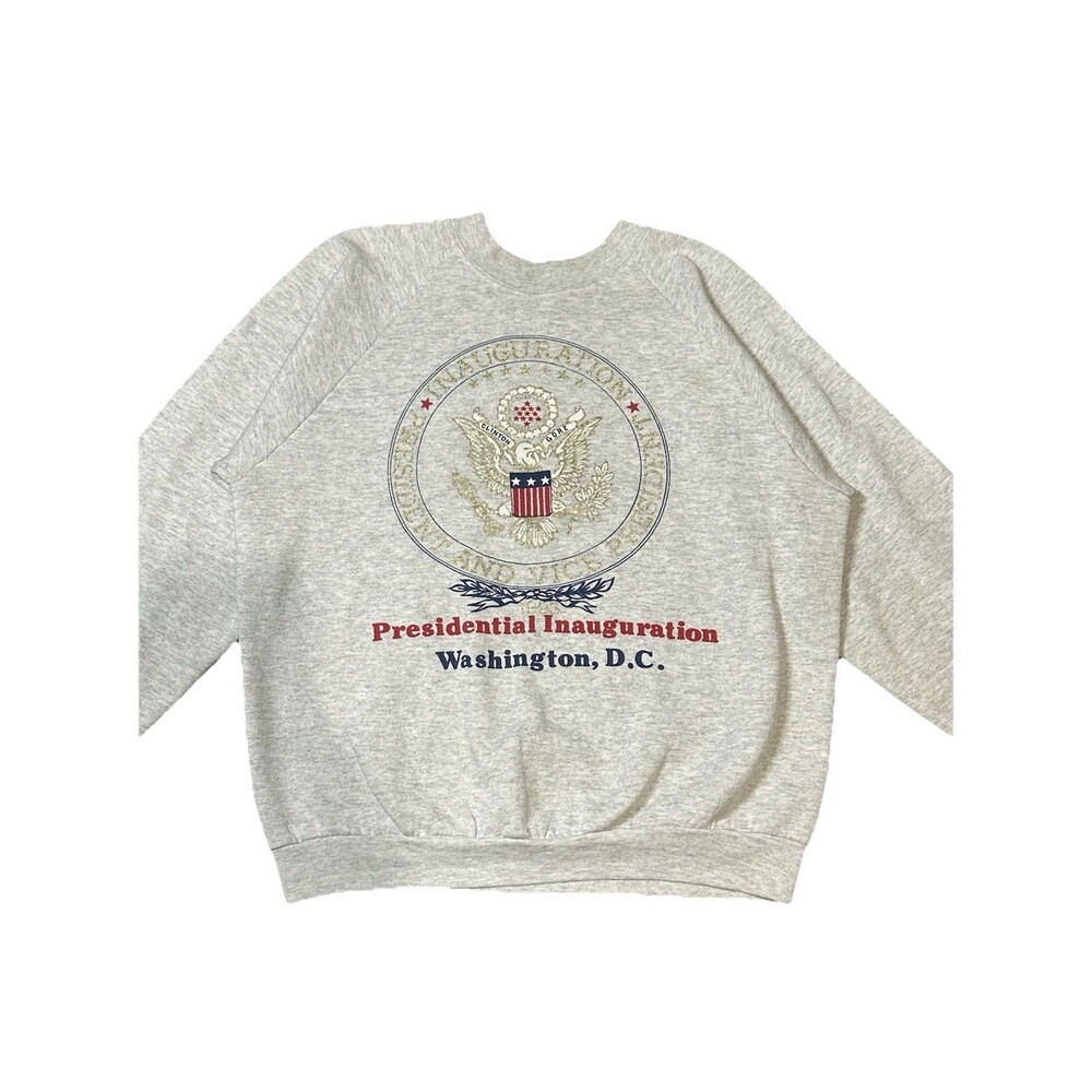 Vintage Presidential Election Clinton Sweatshirt Fruit Of The Loom Made In USA L